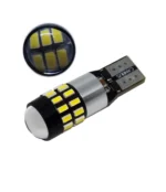 Світлодіодна лампа Т10 (W5W) 30 SMD 3014 з обманкою, драйвером і лінзою 12V Білий ПРЕМІУМ