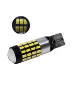 Світлодіодна лампа Т10 W5W 54SMD 3014 з обманкою, драйвером і лінзою 12V Білий ПРЕМІУМ