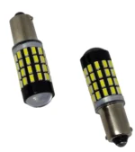 Світлодіодна лампа T4W BA9S 54SMD 3014 з лінзою, драйвер Біла 12V ​​​Преміум - Зображення 3