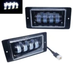 Світлодіодні протитуманні фари 7 лінз Led ПТФ 6D ВАЗ 2110, 2111, 2112, 2114, 2115 Біла МЕТАЛ