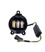 Двоколірні світлодіодні протитуманні фари Led ПТФ 90мм ВАЗ 2170 2171 2172 2173 Priora Газель Білий Жовтий - Зображення 3