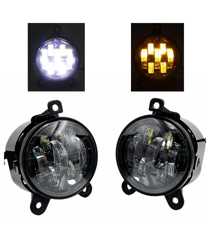 4604473591_dvokolirni-protitumanni-fari Двоколірні протитуманні фари Led ПТФ ВАЗ 2170-2173 Лада Пріора, Priora, Газель, Granta 90 мм 7 лінз - Зображення 1