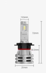 Автомобільні світлодіодні лампи з цоколем H7 600K Philips 11972U3101X2 12-24V 24W - Зображення 4