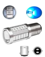 Світлодіодна лампа з цоколем 1157 BAY15d P21/5W 33SMD 5630 12V Синє світло з драйвером