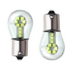 Світлодіодна лампа з цоколем 1156 BA15s P21W 33SMD 2835 12V Білє світло, скляна колба - Зображення 3