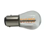 Світлодіодна лампа з цоколем 1156 BA15s P21W 33SMD 2835 12V Жовте світло, скляна колба - Зображення 3