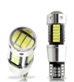 Світлодіодна лампа Т10 W5W 30 SMD 4014 з обманкою, драйвером та лінзою 12V Біла