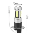 Світлодіодна лампа з цоколем Н3 30SMD 4014 12V Біле світло, з драйвером та обманкою - Зображення 5