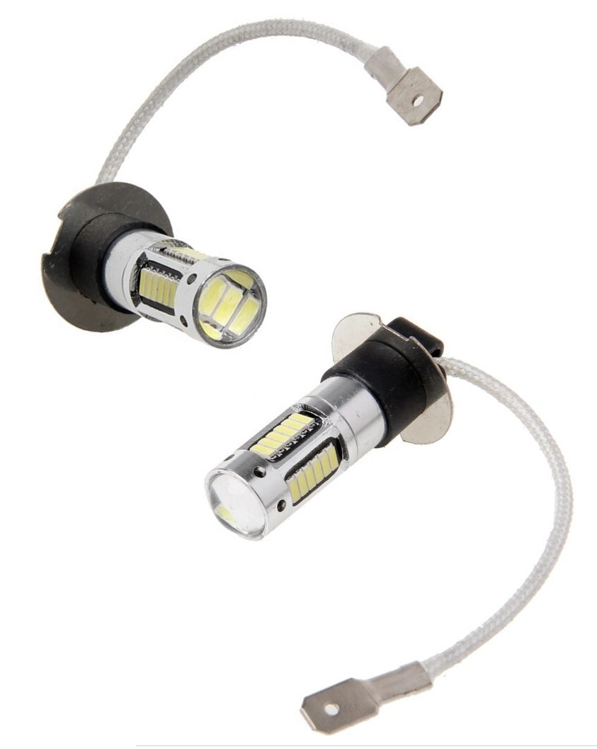 4621877569_svitlodiodna-lampa-z Світлодіодна лампа з цоколем Н3 30SMD 4014 12V Біле світло, з драйвером та обманкою - Зображення 1