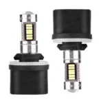 Світлодіодна лампа з цоколем H27 (880) 30SMD 4014 12V з лінзою, обманкою та драйвером Біла - Зображення 5