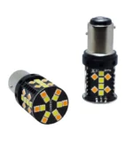 Світлодіодна двокольорова лампа 1157 BA15d P21/5W 44SMD 3030 12V Білий Жовтий з обманкою - Зображення 5