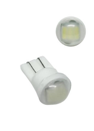 4636682320_svitlodiodna-lampa-t10 Світлодіодна лампа Т10 W5W 3SMD 4014 12-24V Білий керамічний корпус - Зображення 1