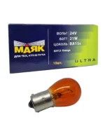 Автомобільна лампа Маяк PY21W BAY15s 24V 21W 82413 ORANGE ULTRA