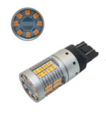 Світлодіодна лампа з цоколем 7443 W21/5W 40SMD 3030 3400Lm 12V Жовтий з обманкою