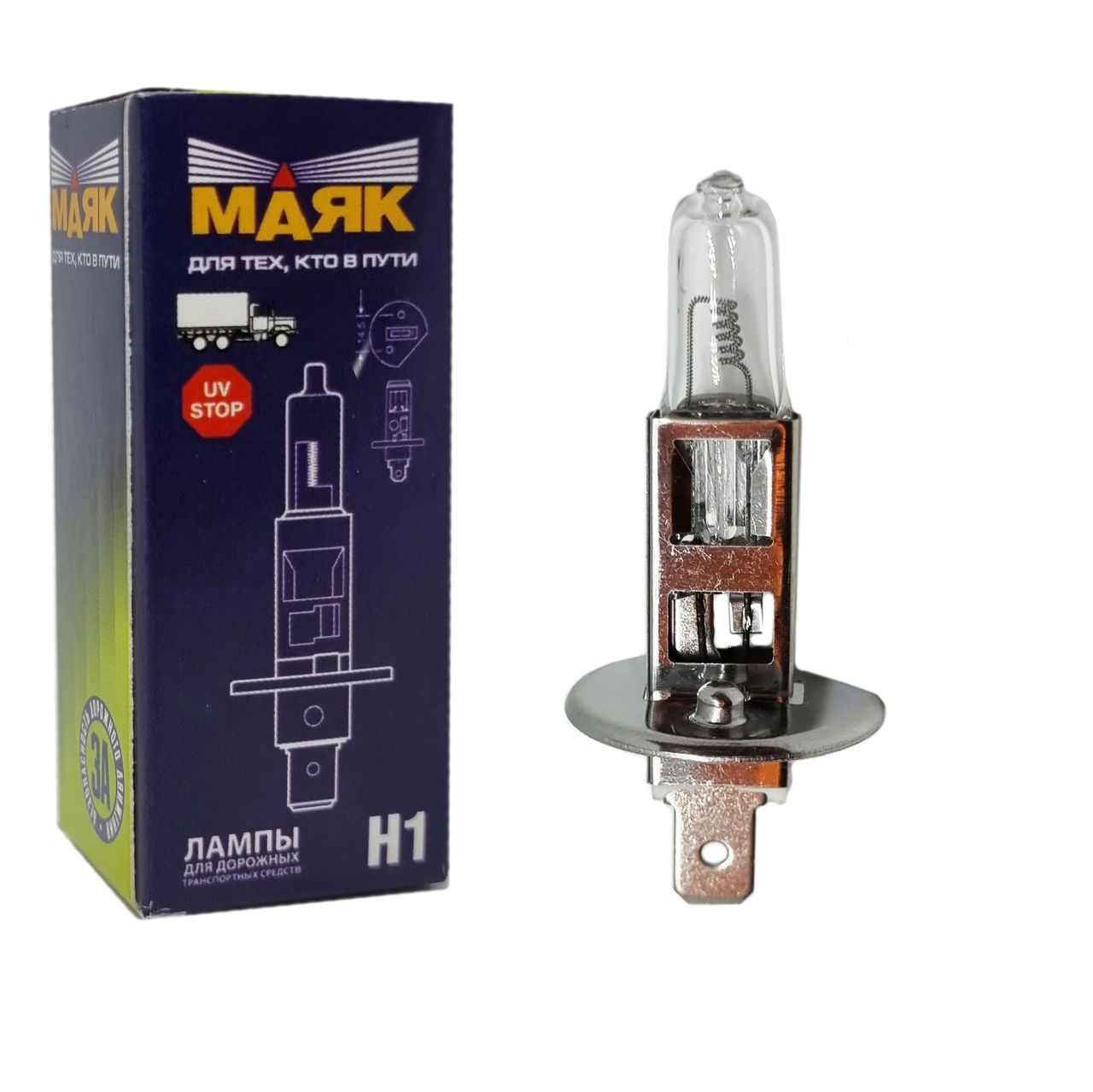 4701784651_avtomobilna-lampa-mayak Автомобільна лампа Маяк H1 24V 70W 54130 - Зображення 1