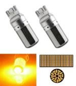 Автомобільна лампа з цоколем 7440 T20 WY21W 144SMD 3014 canbus 12V Chrome Amber Жовте світло