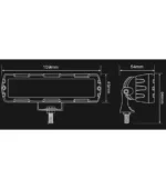 Світлодіодна балка (додаткова фара) 6 лінз 10-30V 6000K Ближнє світло Біле 159*54мм - Зображення 6