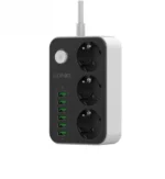 Мережевий фільтр. Переноска подовжувач LDNIO SE3631  3 розетки європейського типу, 6 USB - Зображення 4