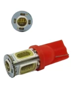 Світлодіодна лампа Т10 W5W 5SMD COB 12V Червоне світло