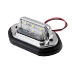 Підсвічування номера універсальне з кріпленням 6SMD 12-24V Хром Біле світло - Зображення 5