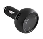 Автомобільна зарядка VST 706 один USB роз'єм + вольтметр + термометр 12-24V від прикурювача Чорний - Зображення 4