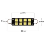 Світлодіодна лампа C5W Festoon 20SMD 4014 12V 44мм Подвійна петля Біле світло - Зображення 3