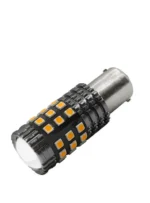 Світлодіодна лампа з цоколем 1156 BAu15s P21W 42 SMD 3030 8-32V з лінзою Жовте світло - Зображення 4