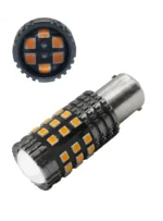 Світлодіодна лампа з цоколем 1156 BAu15s P21W 42 SMD 3030 8-32V з лінзою Жовте світло
