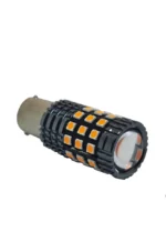 Світлодіодна лампа з цоколем 1156 BAu15s P21W 42 SMD 3030 8-32V з лінзою Жовте світло - Зображення 2