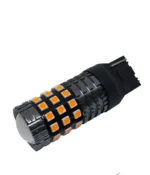 Світлодіодна лампа 7440 T20 WY21W W3x16d 42SMD 3030 12Vз лінзою Жовте світло - Зображення 4