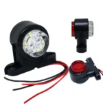 Світлодіодний двоколірний габаритний ліхтар 12SMD 12-24V Білий Червоний для вантажівок, причепа бічний виносний