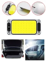 Світлодіодний ліхтар у салоні, освітлення багажника на двохст. скотче, алюмінієва плата 12-24V 10W COB Білий 1шт