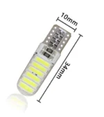 Світлодіодна лампа Т10 W5W 12 SMD 7020 12V 6500K 280Lm силікон обманка Біле світло - Зображення 6