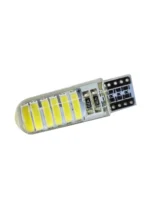 Світлодіодна лампа Т10 W5W 12 SMD 7020 12V 6500K 280Lm силікон обманка Біле світло - Зображення 5