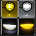 Світлодіодна двоколірна протитуманна фара Led балка 9-36V 20W Білий Жовтий з білим ангельським оком - Зображення 6