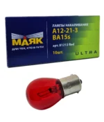 Автомобільна лампа Маяк P21W BA15s 12V 21W 81213 RED ULTRA
