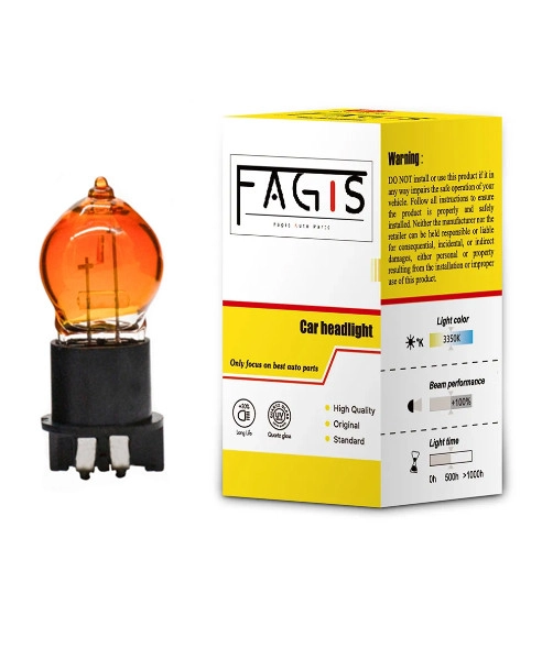 4898502664_avtomobilna-lampa-z Автомобільна лампа з цоколем PWY24W FAGIS 12V 24W Жовта - Зображення 1