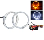 Очі діодні для лінз G6 95мм на маски 3 дюйми з драйвером двокольорові Білий Жовтий (ангельські очі)