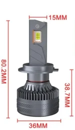 Автомобільні світлодіодні лампи з цоколем H7, модель X8 100W 12V 20000Lm 6500K - Зображення 6