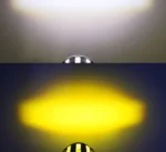 Світлодіодні двокольорові протитуманні фари Moto LED Mini з кнопкою для мотоцикла скутера 60W Білий Жовтий - Зображення 5