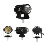 Світлодіодні двокольорові протитуманні фари Moto LED Mini з кнопкою для мотоцикла скутера 60W Білий Жовтий - Зображення 2