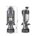 Комплект світлодіодних лінз H4 G03 5000K 8000Lm Bi-Led mini lens 12-24V - Зображення 4