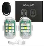 Світлодіодний ліхтар, що попереджає стробоскоп, бездротова лампа для велосипедів і мотоциклів RGB на магніті