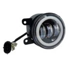 Двокольорові протитуманні фари 3 лінзи з ангельськими вічками 90мм Габарит Поворот 3,5 дюйма Білий Жовтий - Зображення 5