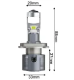 Міні лінза LED. Світлодіодні міні лінзи H4 модель G01 5700K 38W - Зображення 3