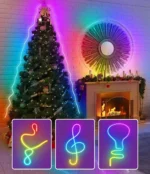 Світлодіодна стрічка 12V RGB у комплекті з пультом та блоком живлення 220V 24W 5 метрів Неонова вологозахисна - Зображення 8