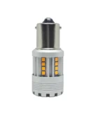 Світлодіодна лампа з цоколем 1156 BA15s P21W 24 SMD 2020 10-30V 24W 2800 Lm з обманкою Жовте світло - Зображення 3