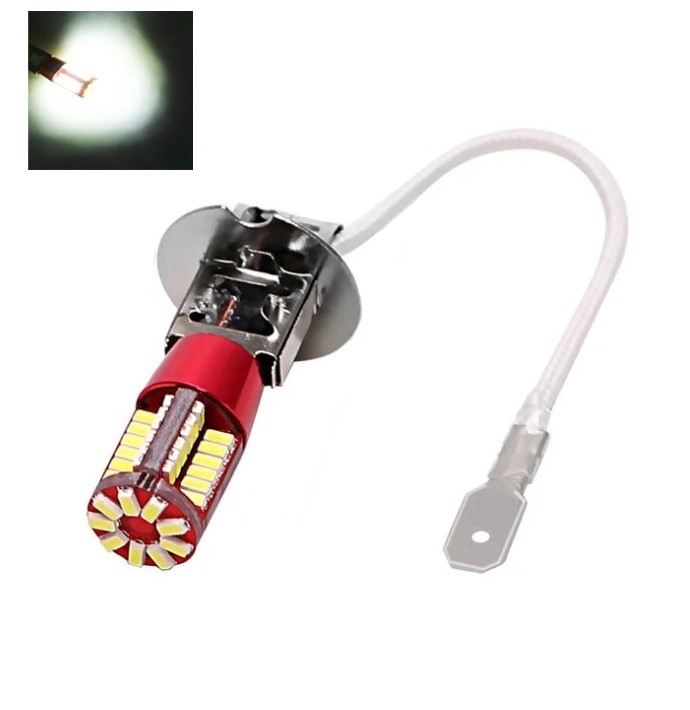 5099092243_svitlodiodna-lampa-z Світлодіодна лампа з цоколем Н3 58SMD 3014 12V Білий з драйвером - Зображення 1