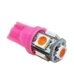Світлодіодна лампа Т10 (W5W) 5SMD 5050 12V Рожева - Зображення 3