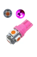 Світлодіодна лампа Т10 (W5W) 5SMD 5050 12V Рожева